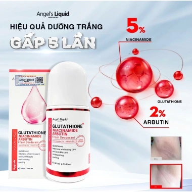 Lăn Khử Mùi Angel's Glutathione+ Niacinamide 60ml – Giá 378.000₫, mùi thơm lâu 5 Lăn Khử Mùi Angel's Glutathione+ Niacinamide 60ml – Giá 378.000₫, mùi thơm lâu 5