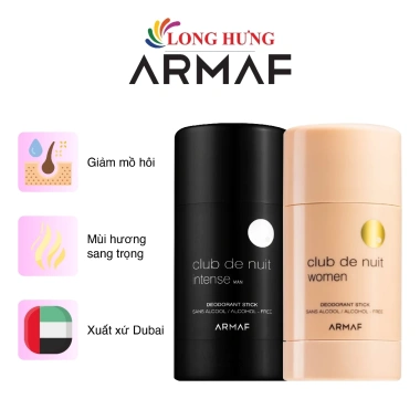 Lăn khử mùi Armaf Club de Nuit 75ml - Hương nam tính, giá ưu đãi 389.000đ