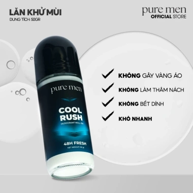 Lăn Khử Mùi Nam Pure Men 48h Fresh - Hương Lịch Lãm, Quyến Rũ 50ml Giá 99.000₫