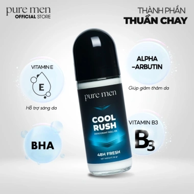 Lăn Khử Mùi Nam Pure Men 48h Fresh - Hương Lịch Lãm, Quyến Rũ 50ml Giá 99.000₫