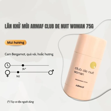 Lăn Khử Mùi Nước Hoa Armaf De Nuit Women 75g - Sang Trọng, Quyến Rũ 419k VND 4 Lăn Khử Mùi Nước Hoa Armaf De Nuit Women 75g - Sang Trọng, Quyến Rũ 419k VND 4
