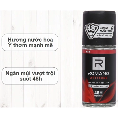 Lăn khử mùi Romano Classic Attitude 50ml - Hương nước hoa, chỉ 57k, bảo vệ ngày
