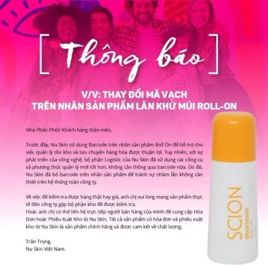 Lăn khử mùi Scion Voovi 75ml/10ml - Ngăn hôi nách, không ố quần áo, làm sáng da dưới cánh tay - 227.500₫