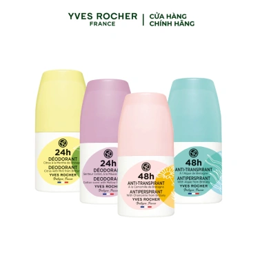 Lăn khử mùi Yves Rocher 50ml - Ngăn mùi 24‑48H, không gây nhờn, giảm giá 180k