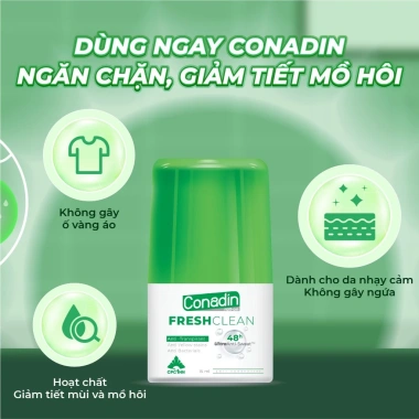 Lăn nách CONADIN Khử mùi, Ngăn tiết mồ hôi 5-7 ngày - Hiệu quả sau 1 lần cho Nam và Nữ 2