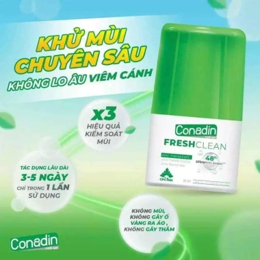 Lăn nách CONADIN Khử mùi, Ngăn tiết mồ hôi 5-7 ngày - Hiệu quả sau 1 lần cho Nam và Nữ 6