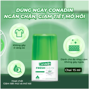 Lăn nách CONADIN Khử mùi, Ngăn tiết mồ hôi 5-7 ngày - Hiệu quả sau 1 lần cho Nam và Nữ 8