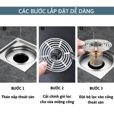Lắp cống nhựa ABS khử mùi, chống chuột, lọc bụi - Sàn phòng tắm, nhà vệ sinh, chỉ 11.100đ