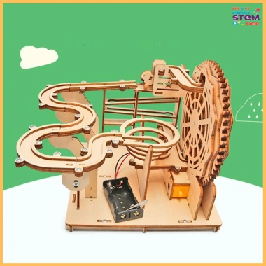 Lắp ráp STEM Gỗ - Ray bi sắt chuyển động liên tục, đồ chơi giáo dục sáng tạo, quà sinh nhật bé sanpi 2