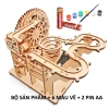 Lắp ráp STEM Gỗ - Ray bi sắt chuyển động liên tục, đồ chơi giáo dục sáng tạo, quà sinh nhật bé sanpi 10
