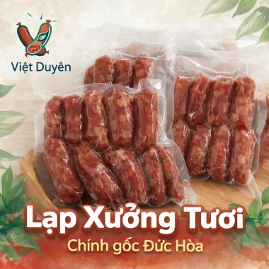 Lạp Xưởng Đức Hòa đặc sản Long An nhà làm không chất bảo quản 02 gói 500g/1kg - Giá chỉ 95.000đ