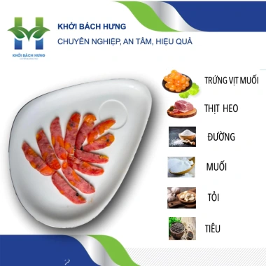 Lạp xưởng heo trứng muối 1KG - 20% trứng muối, chỉ 200.000đ, tặng lạp tôm & lạp heo khô