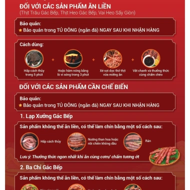 Lạp xưởng Tây Bắc HUGI FOOD 500g OCOP - Đặc sản Điện Biên, hộp quà Tết 180.000₫ 6