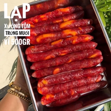 Lạp xưởng tôm trứng muối sấy dẻo - Bảo quản 3-6 tháng, giá ưu đãi 96.200₫