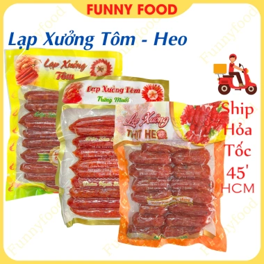 Lạp Xưởng Tôm Trứng Muối Sóc Trăng 500g - Heo Khô Thơm Ngon - FunnyFood 89k