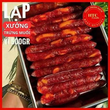 Lạp xưởng trứng muối Sóc Trăng khô thơm ngon hảo hạng - HTC Foods giảm giá 154,050 VND