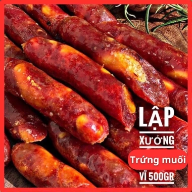 Lạp xưởng trứng muối Sóc Trăng khô thơm ngon hảo hạng - HTC Foods giảm giá 154,050 VND