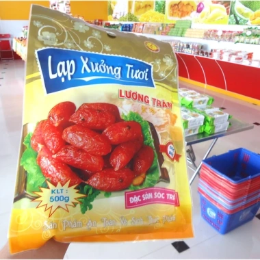 Lạp Xưởng Tươi Nạc Lương Trân 500g - Giảm còn 160k, Thịt ngon, không bảo quản