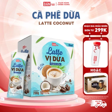 Latte Sữa Dừa thơm ngon, cà phê hòa tan gói tiện lợi - Giá chỉ 79.000đ