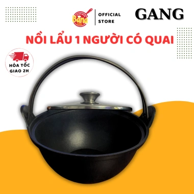 Lẩu 1 người gang 18cm tiện lợi - BANA COOK đồ dùng bếp giá chỉ 169.000đ