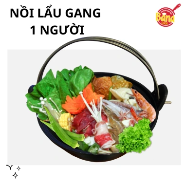 Lẩu 1 người gang 18cm tiện lợi - BANA COOK đồ dùng bếp giá chỉ 169.000đ