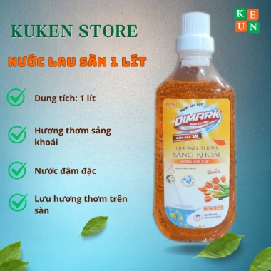 Lau sàn Di-mark mùi thiên nhiên 1L - Nhà sạch bóng, hương dịu nhẹ, chỉ 50.000₫