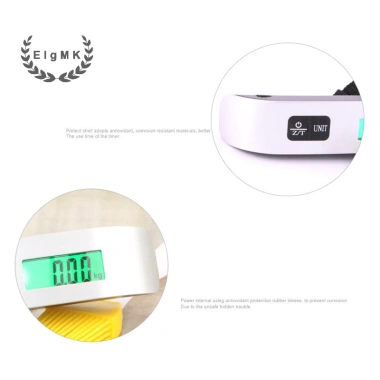 LCD kỹ thuật số cân du lịch 110lb/50kg - Vali hành lý điện tử đo trọng lượng chính xác, giá 101.860₫ 7
