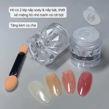 LCQ-CLEAR Tráng Gương Siêu Bóng Nhũ Bay 0.5g - Móng Tay Trọng, Giá Ưu Đãi 95.000 VND
