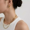 LEANA Bông Tai Sụn Vòng Nhỏ Trắng Đen Không Gây Dị Ứng Tông Vàng Bạc 319.000đ 4