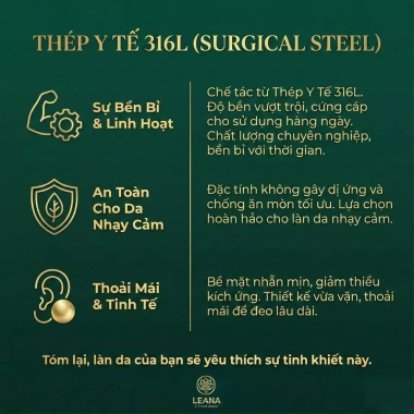 LEANA Bông Tai Sụn Vòng Nhỏ Trắng Đen Không Gây Dị Ứng Tông Vàng Bạc 319.000đ