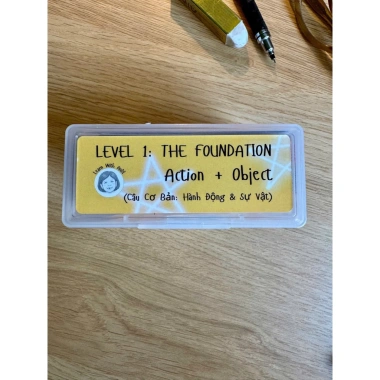 Learn with AnDi Thẻ Học Tiếng Anh Level 1 - Ghép Câu Cơ Bản Cho Bé Lớp 1, Thẻ Cán Màng Chống Nước, Giá 179.000đ