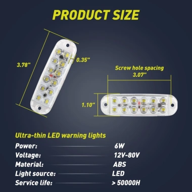 LED 12 Đèn Xe Tải Trailer Bên - Đèn Báo An Toàn, Phanh, Tín Hiệu, Giá 41.800₫
