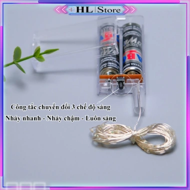 Led Fairylight hạt gạo - Có nháy và không nháy, dùng pin AA tiện lợi, mẫu mới giá 19.500 VND 3