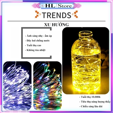Led Fairylight hạt gạo - Có nháy và không nháy, dùng pin AA tiện lợi, mẫu mới giá 19.500 VND 7