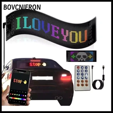 LED Matrix Panel USB 5V Linh Hoạt RGB Pixel – Hiển Thị Tin Nhắn Graffiti cho Ô Tô, Cửa Hàng 2