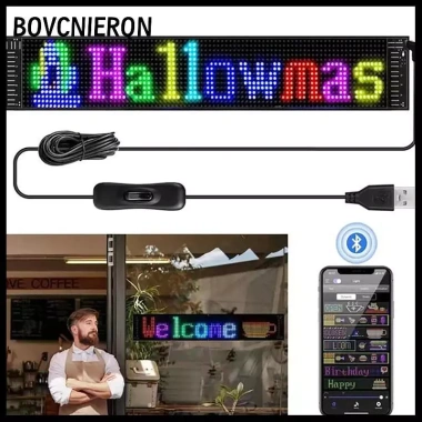 LED Matrix Panel USB 5V Linh Hoạt RGB Pixel – Hiển Thị Tin Nhắn Graffiti cho Ô Tô, Cửa Hàng 8