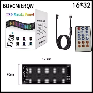 LED Matrix Panel USB 5V Linh Hoạt RGB Pixel – Hiển Thị Tin Nhắn Graffiti cho Ô Tô, Cửa Hàng 10