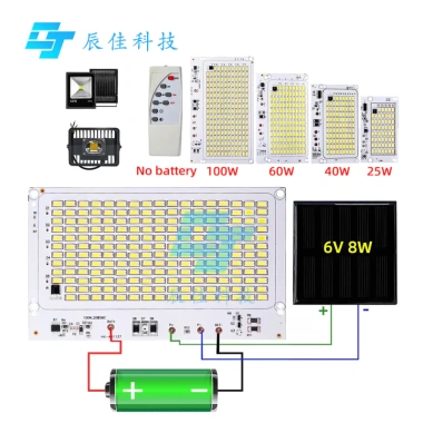 LED năng lượng mặt trời ngoài trời 5.730 25-100W độ sáng cao, tích hợp bảng điều khiển, giá ưu đãi 83.475 VND 6