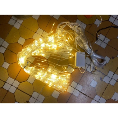 LED thác nước 3m 10 sợi thả mành dài, đèn nháy chống nước, giá chỉ 135.000₫ 8
