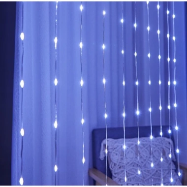 LED thác nước 3m 10 sợi thả mành dài, đèn nháy chống nước, giá chỉ 135.000₫ 10