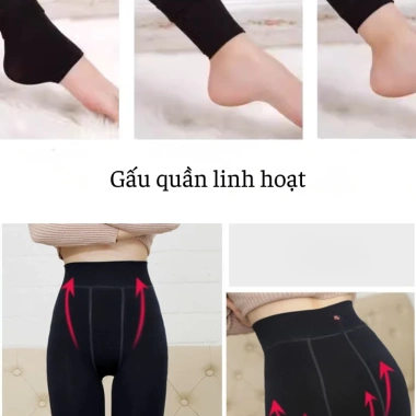 Legging màu quần tất lót lông siêu ấm, Freesize 40‑75kg, chỉ 102.000₫