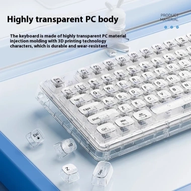 Leilin Z99 Ice Pha Lê Trong Suốt Không Dây Bluetooth – Bàn Phím & Chuột Cơ Im Lặng, Quà Tặng Văn Phòng 721.906đ 2