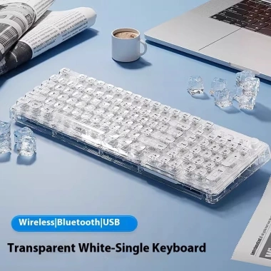 Leilin Z99 Ice Pha Lê Trong Suốt Không Dây Bluetooth – Bàn Phím & Chuột Cơ Im Lặng, Quà Tặng Văn Phòng 721.906đ 5