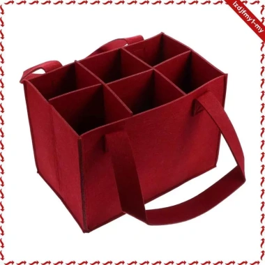 Leipupa Túi xách rượu di động 6 chai Giáng sinh – bảo vệ chai, tiện lợi mang theo 10