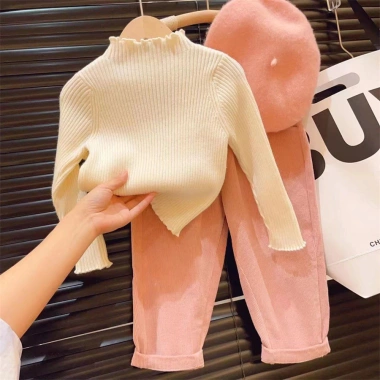 Lemony 24 Mùa Đông Trẻ Em Hàn Quốc – Len ấm dày, màu trơn, kiểu Tây, giảm 22% 8