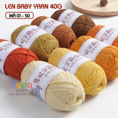 Len Baby Yarn mã 01-50 - Siêu mềm, màu đa dạng, giảm giá 29.750₫ tại Tada Craft