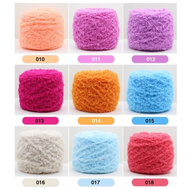 Len Bông Xù 40 Màu cuộn 100g - Đa sắc, mềm mại, giá ưu đãi 33.440 VND, thích hợp DIY 4