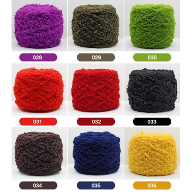 Len Bông Xù 40 Màu cuộn 100g - Đa sắc, mềm mại, giá ưu đãi 33.440 VND, thích hợp DIY 5