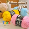 Len Milk Cotton 125gr Loại 1 Mã 01‑50 – Giá ưu đãi 61.600₫, mềm mịn, thấm hút