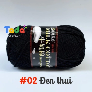 Len Milk Cotton 125gr Loại 1 Mã 01‑50 – Giá ưu đãi 61.600₫, mềm mịn, thấm hút 10